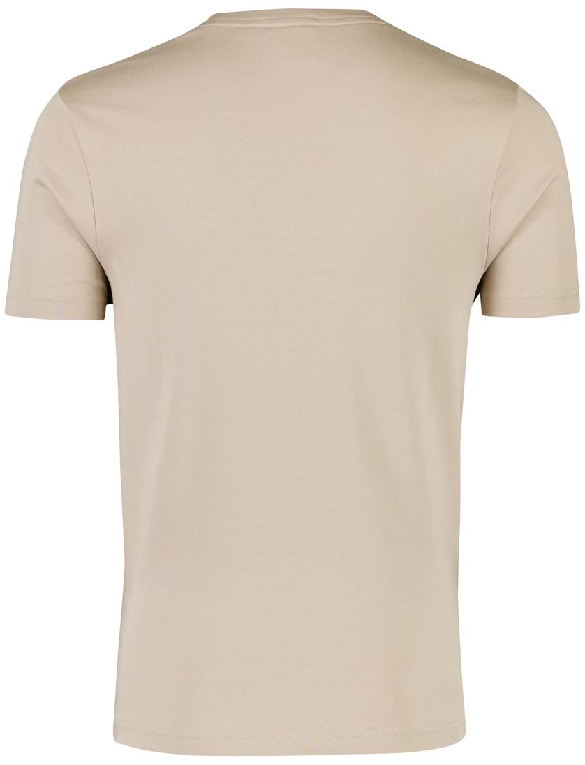 t-shirt Lyle & scott beige effen katoen