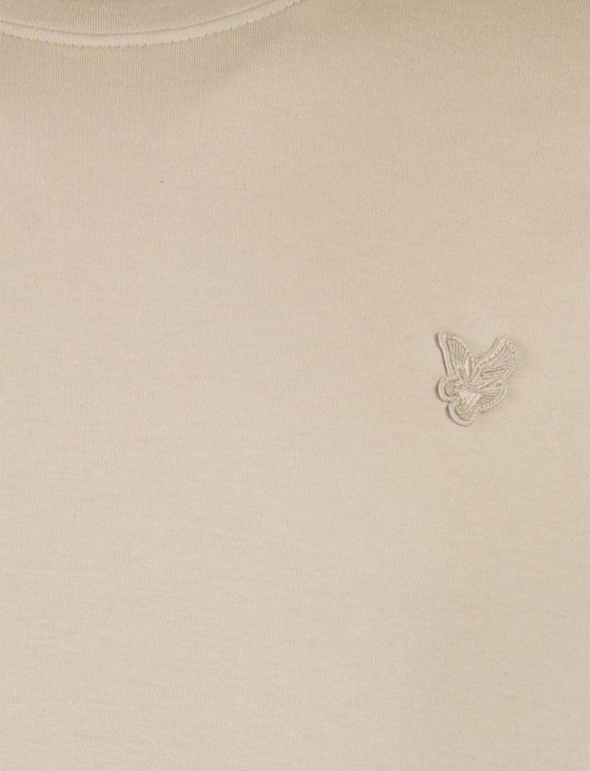 t-shirt Lyle & scott beige effen katoen