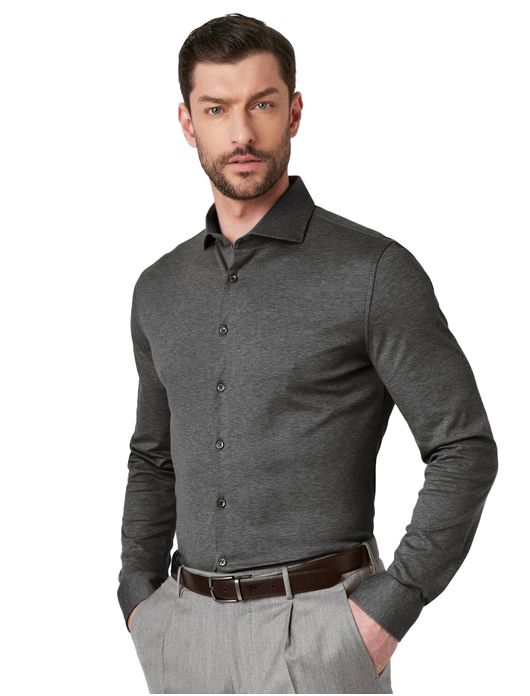 Desoto Luxury Hai overhemd grijs katoen