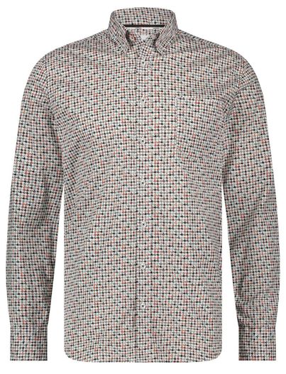 State of Art katoenen overhemd State of Art oranje blauw print