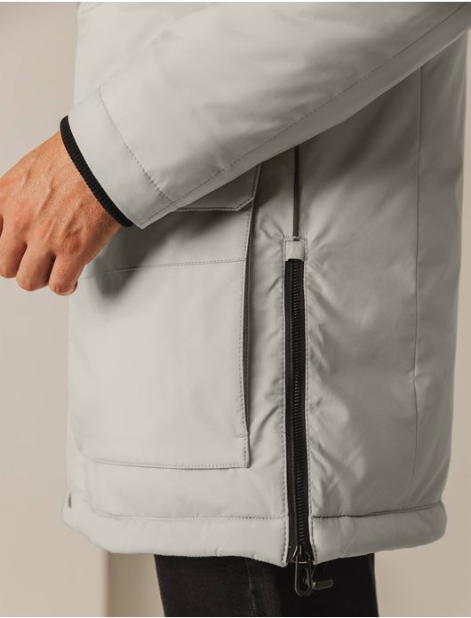 State of Art winterjas beige borstzakken