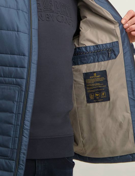 State of Art tussenjas blauw effen