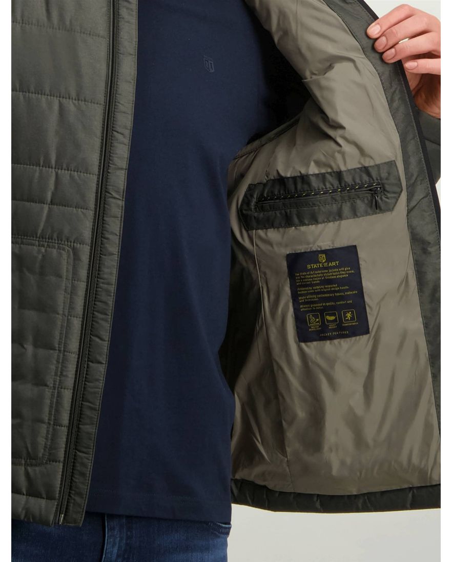 State of Art tussenjas blauw effen polyester