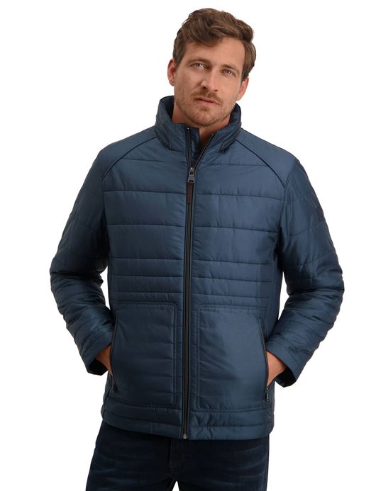 State of Art tussenjas blauw effen polyester