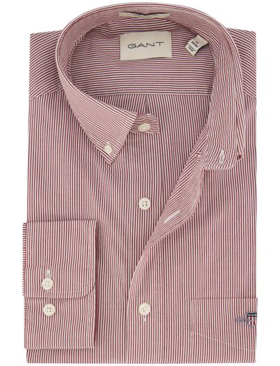 Gant Gant casual overhemd regular fit rood katoen