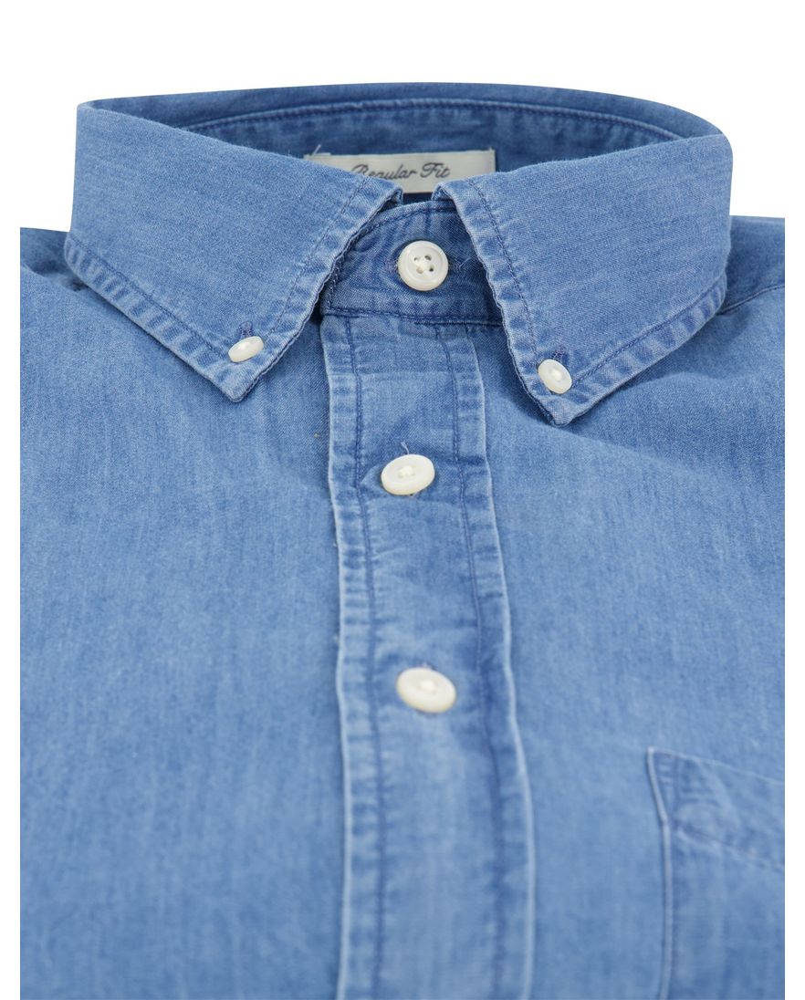 Gant Regular Fit casual overhemd blauw button-down boord