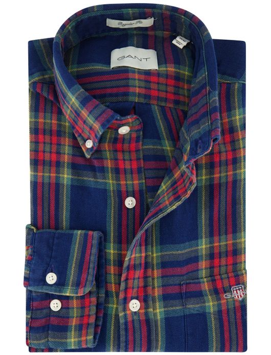 casual overhemd blauw Gant Regular Fit