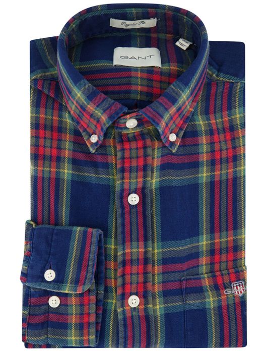 casual overhemd blauw Gant Regular Fit