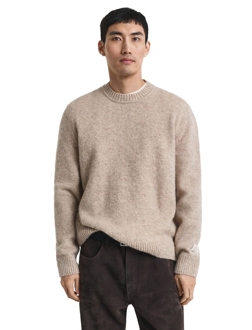 Gant trui regular fit beige wol