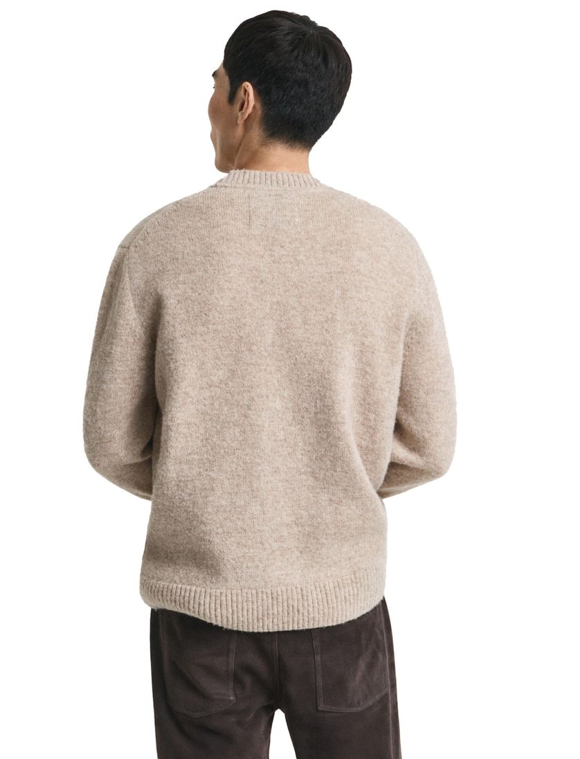 Gant trui regular fit beige wol