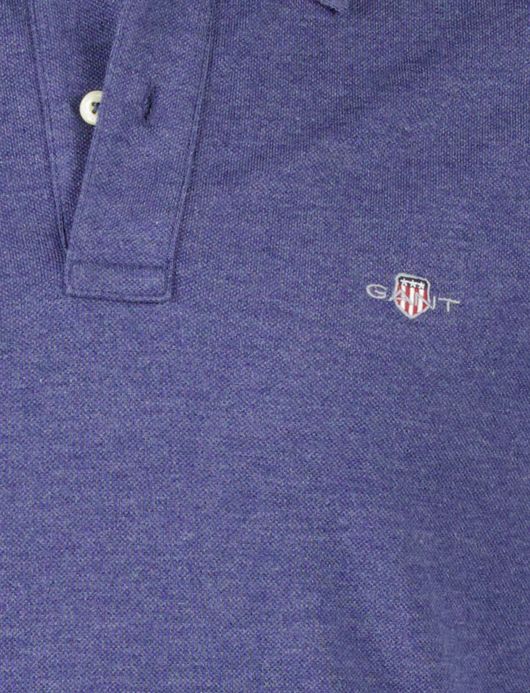 Gant Polo lange mouw blauw katoen