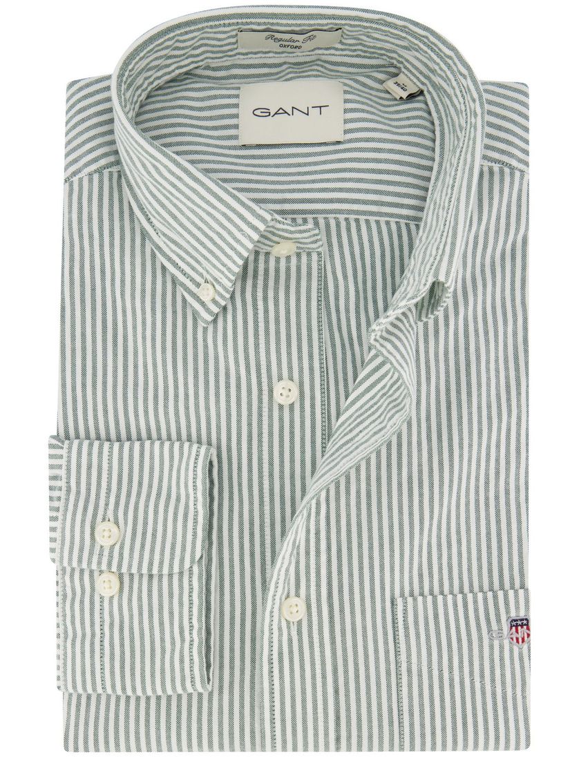 Gant casual overhemd regular fit groen
