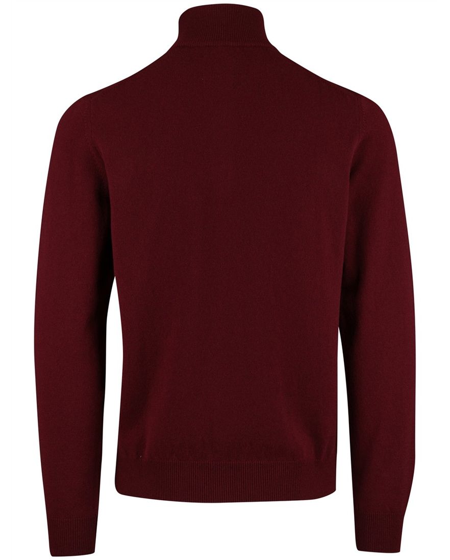 Gant Half Zip trui Bordeaux 100% lamswol