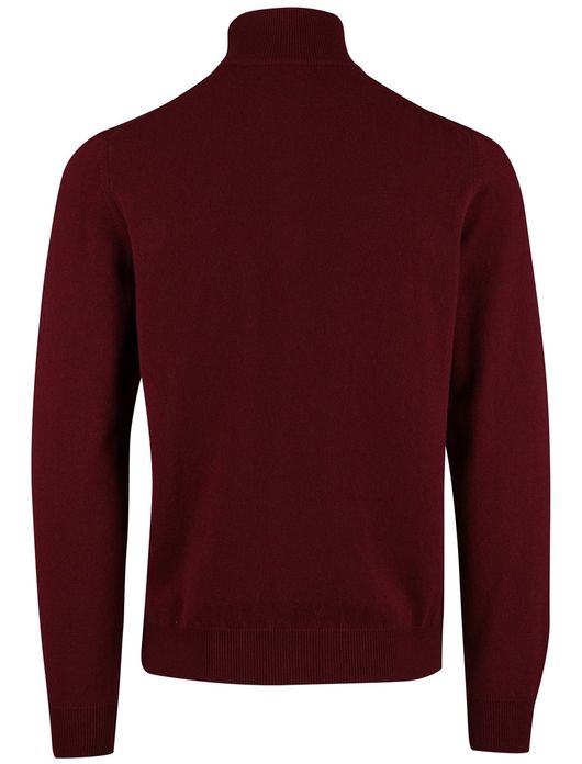 Gant Half Zip trui Bordeaux wol