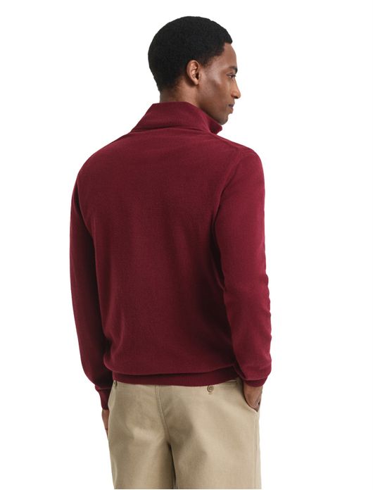 Gant Half Zip trui Bordeaux wol
