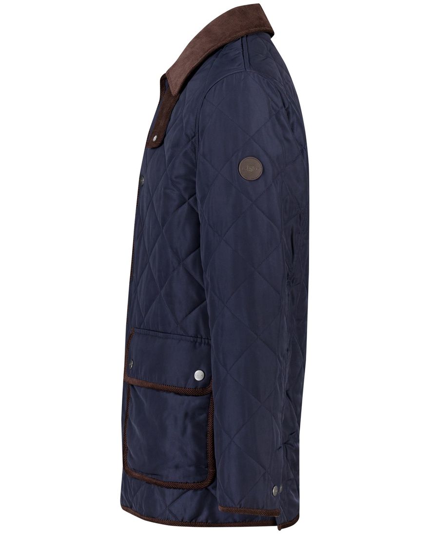 Gant fleece tussenjas donkerblauw bruin