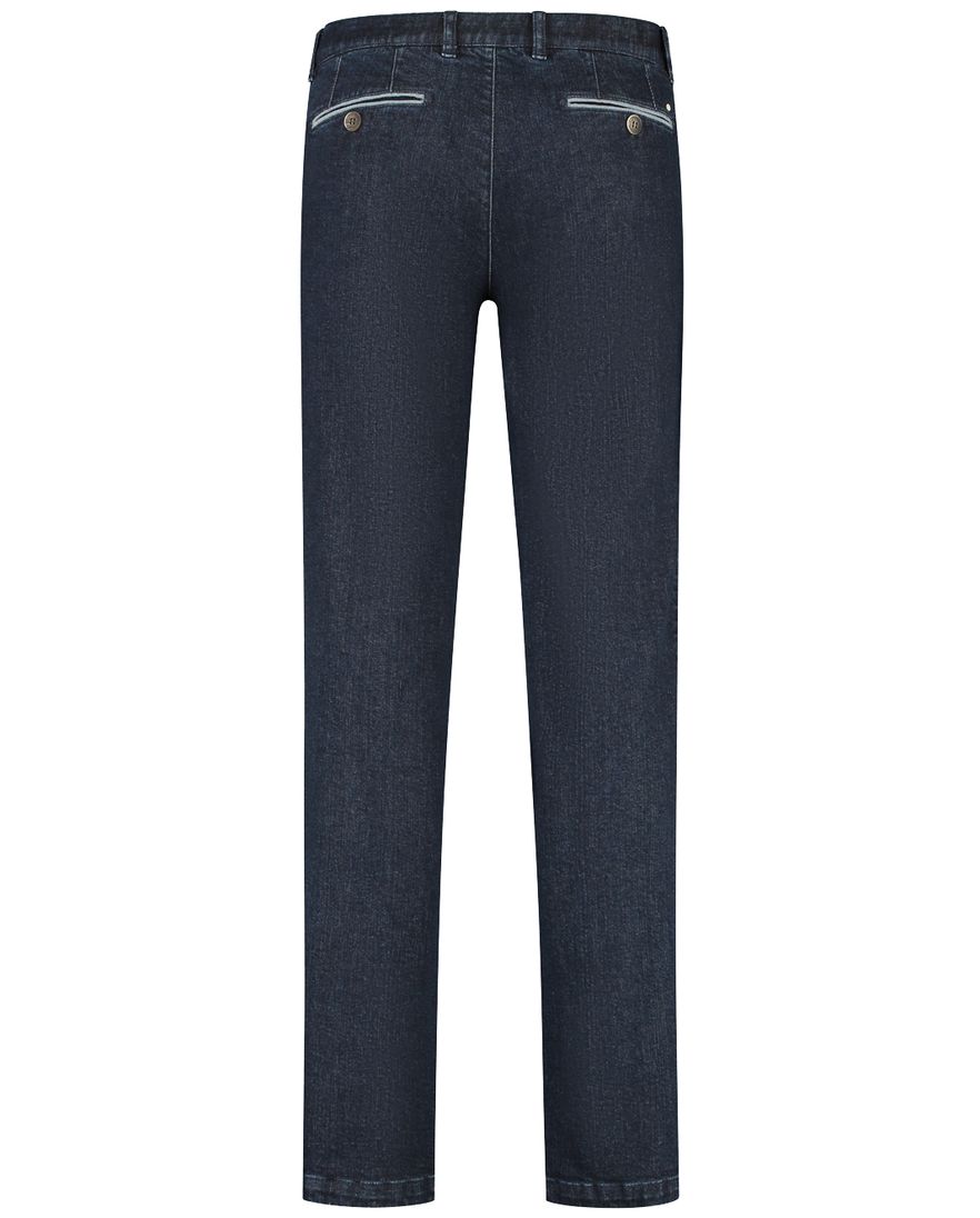 COM4 pantalon modern chino donkerblauw denim gemêleerd