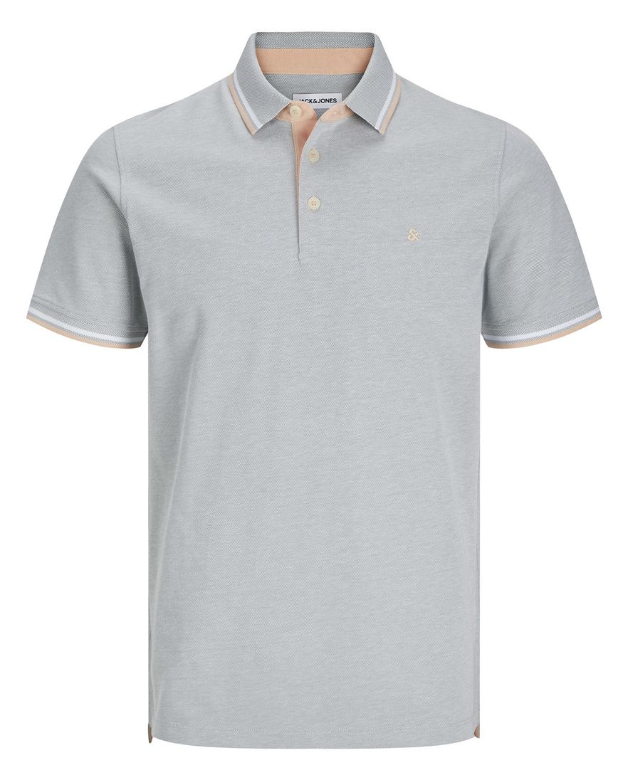 Jack & Jones polo grijs 3-knoops katoen