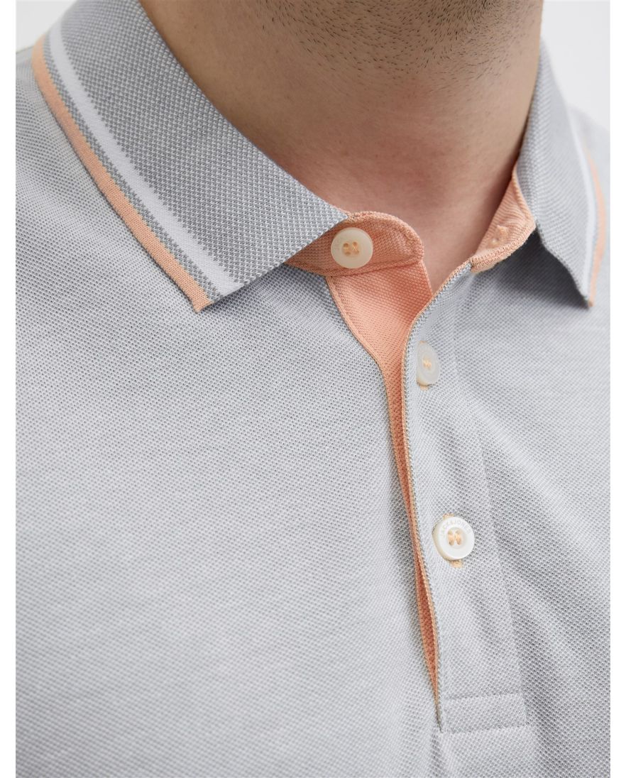 Jack & Jones polo grijs 3-knoops katoen