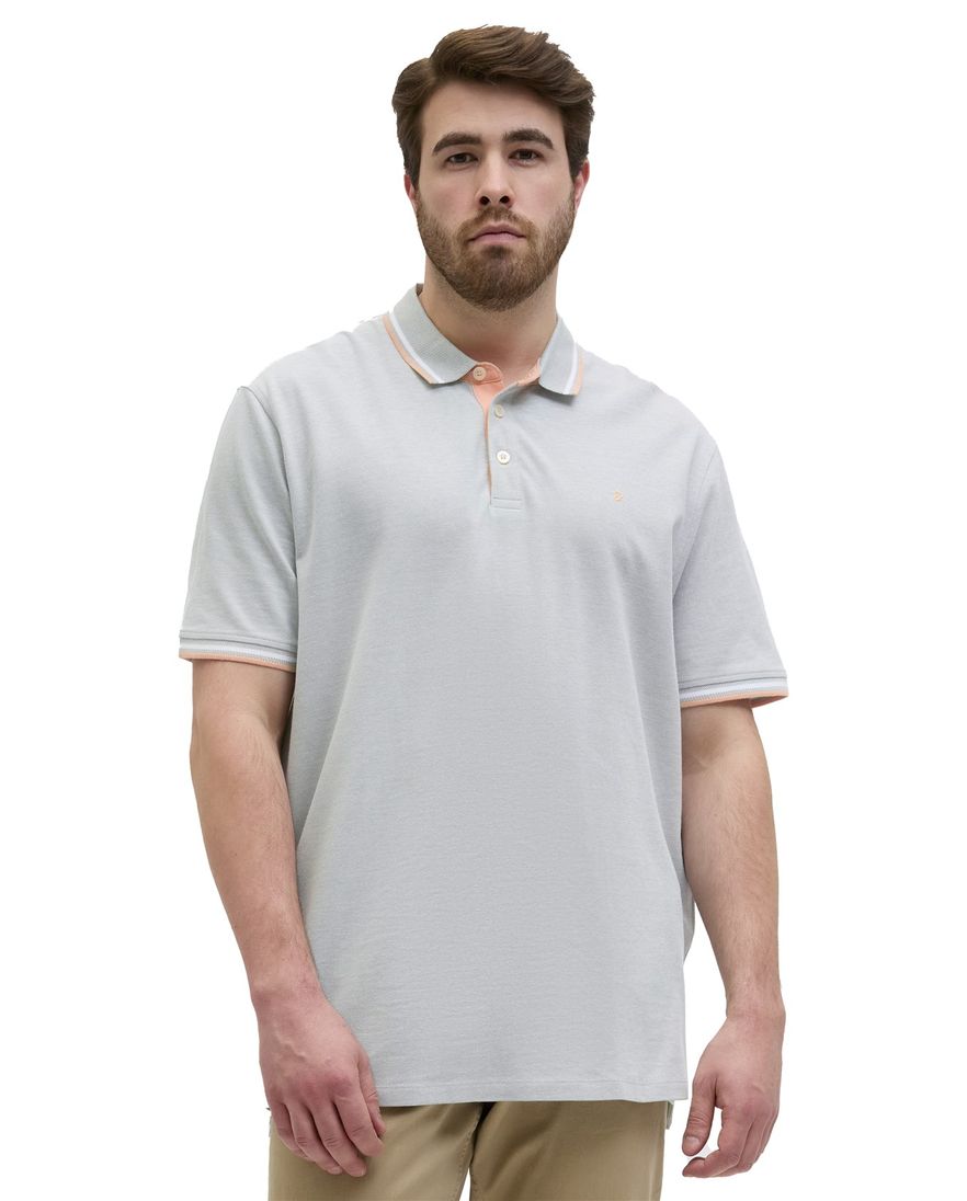 Jack & Jones polo grijs 3-knoops katoen