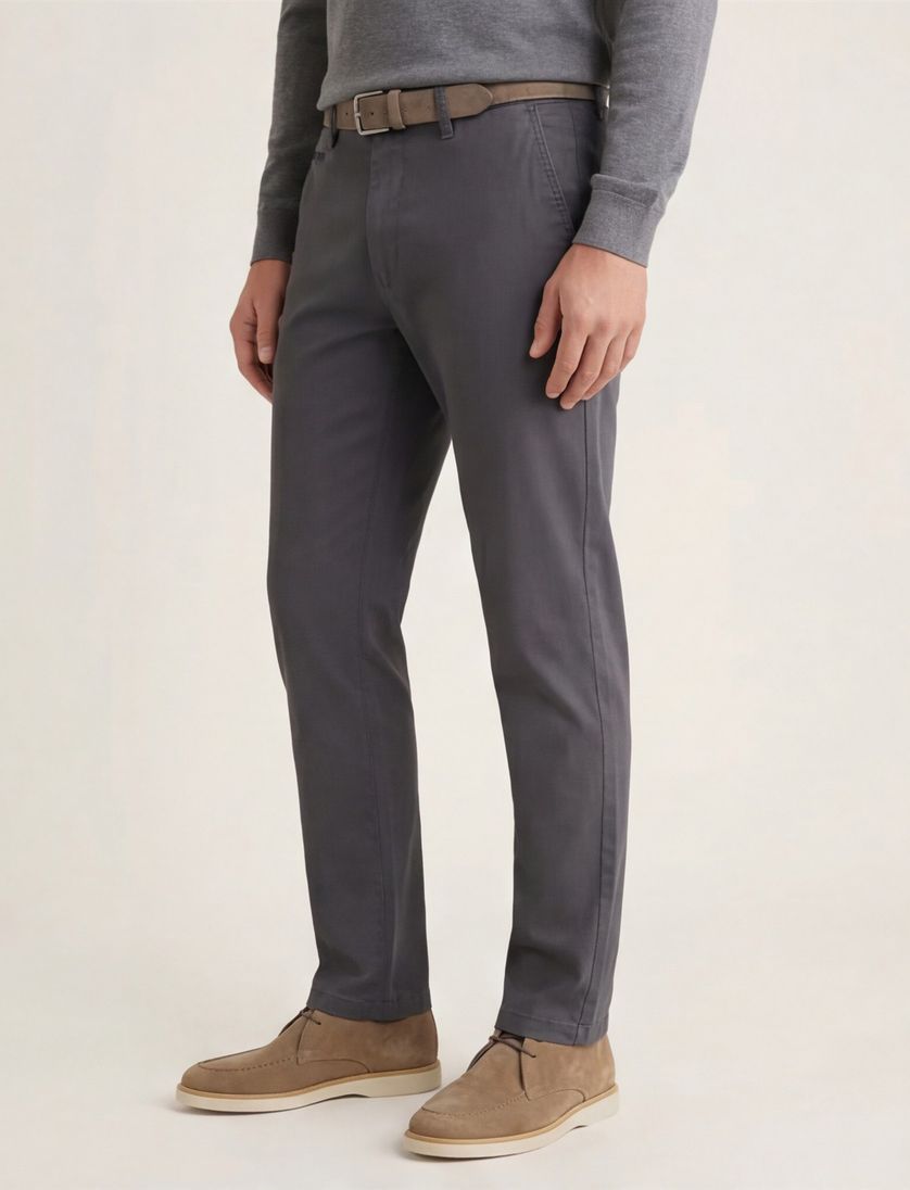 Gardeur Benny pantalon flatfront effen grijs