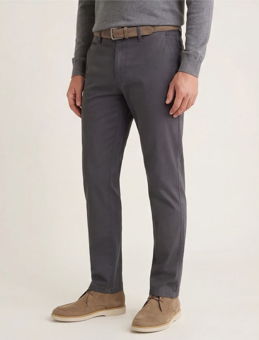 Gardeur Benny pantalon flatfront effen grijs