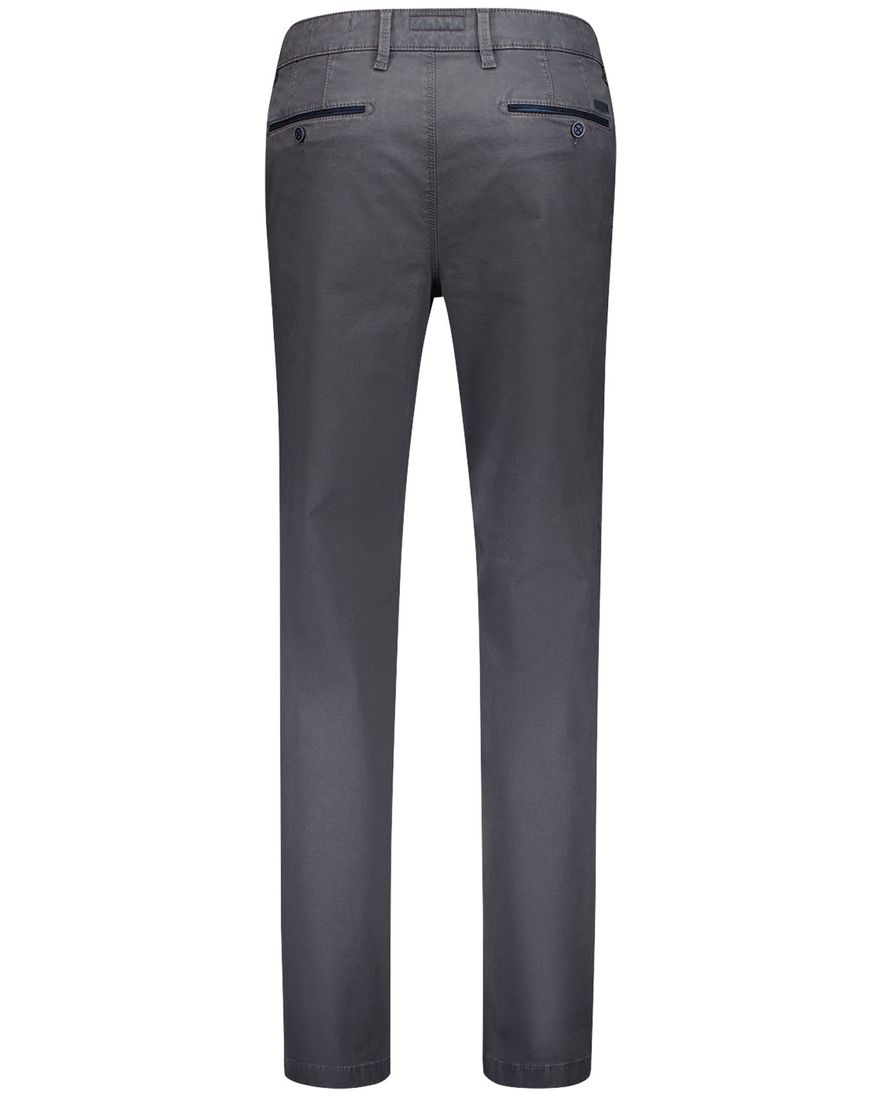 Gardeur Benny grijs effen pantalon flatfront