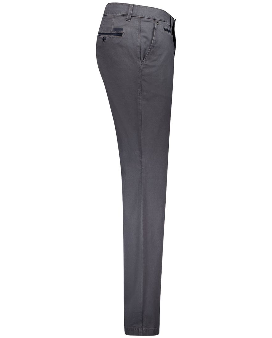 Gardeur Benny grijs effen pantalon flatfront