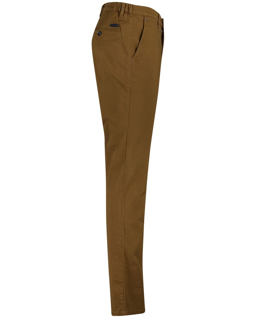 Gardeur broek bruin effen katoen