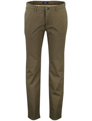 Gardeur Pantalon effen groen normale fit Gardeur
