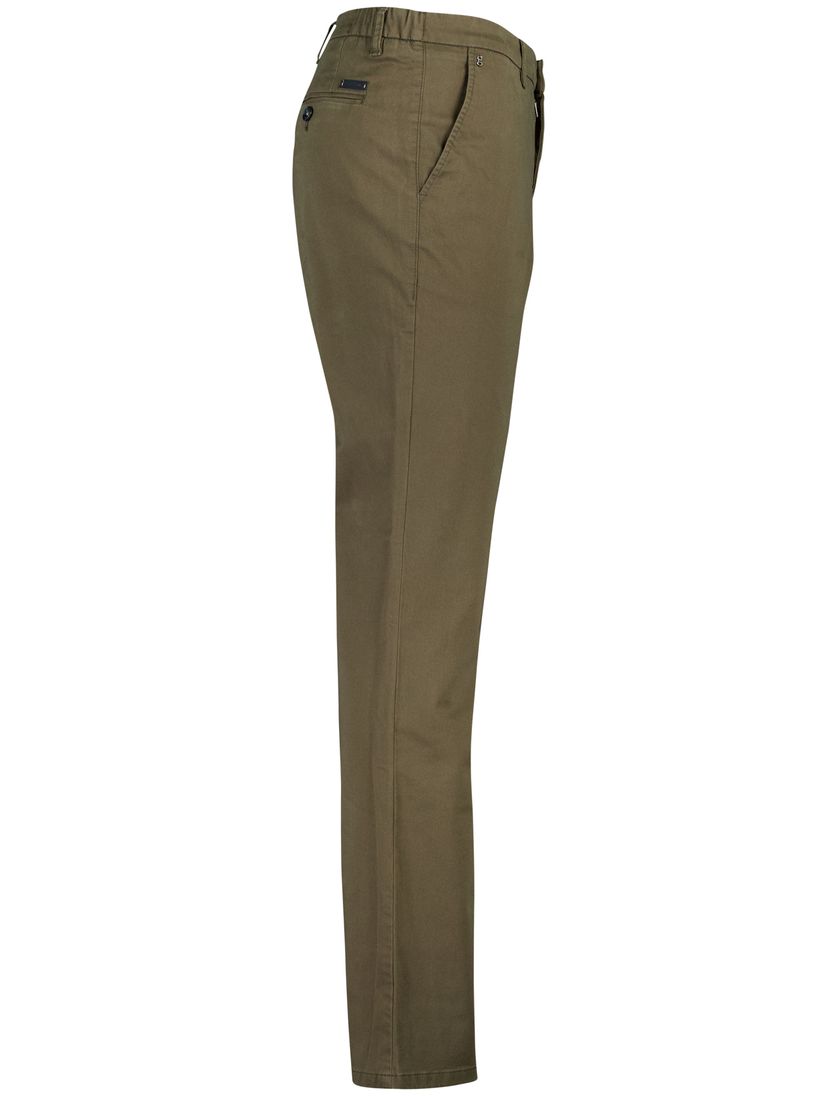 Pantalon effen groen normale fit Gardeur