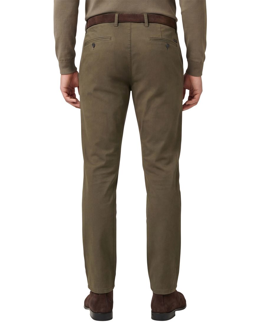 Gardeur pantalon effen groen normale fit