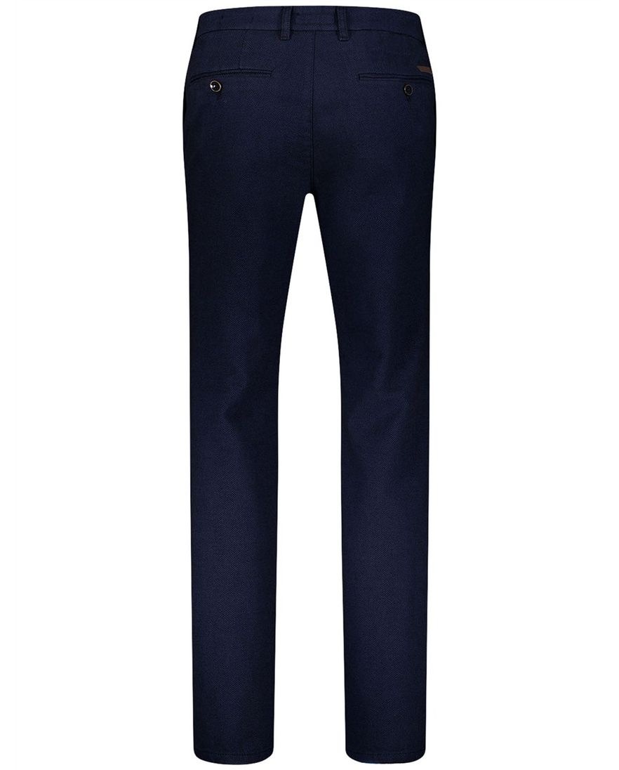 Gardeur pantalon effen donkerblauw katoen