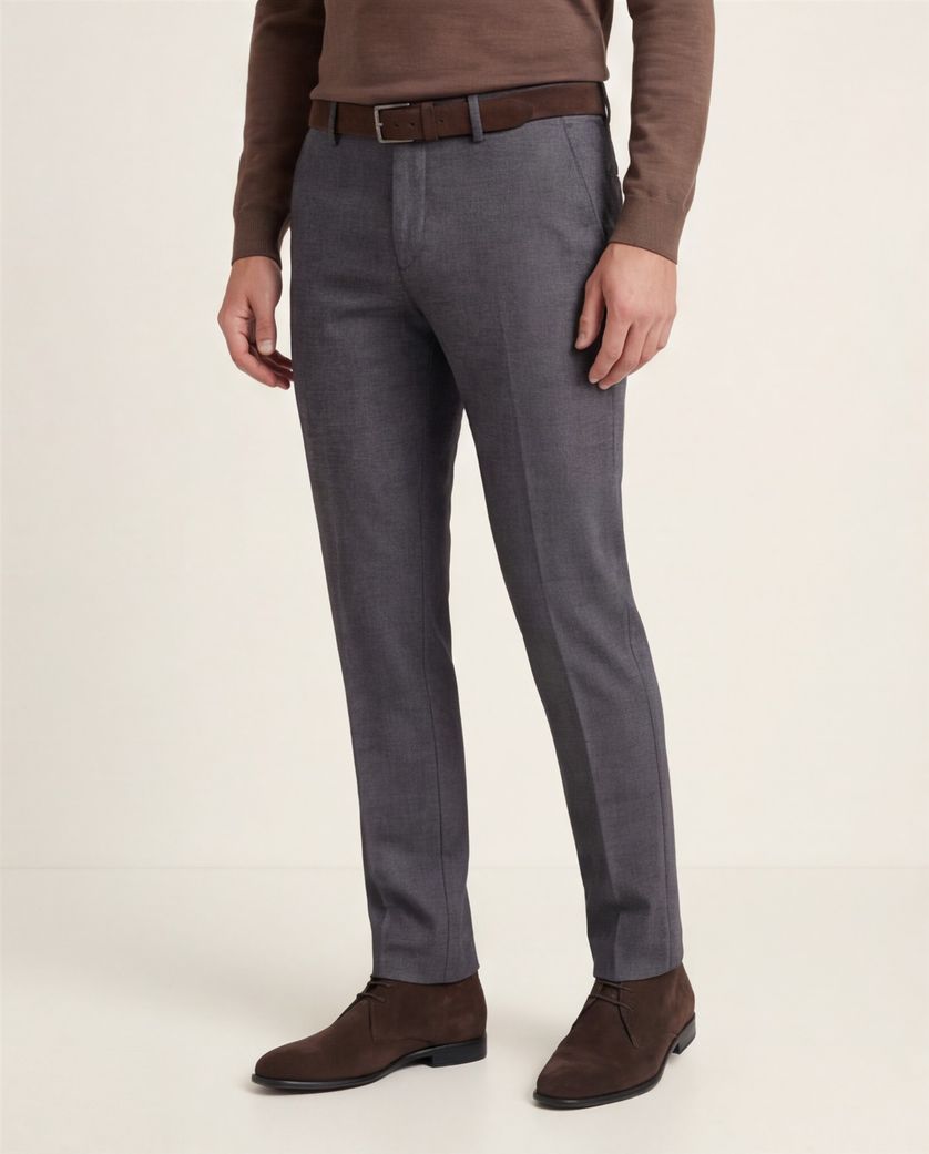 katoenen broek Gardeur grijs