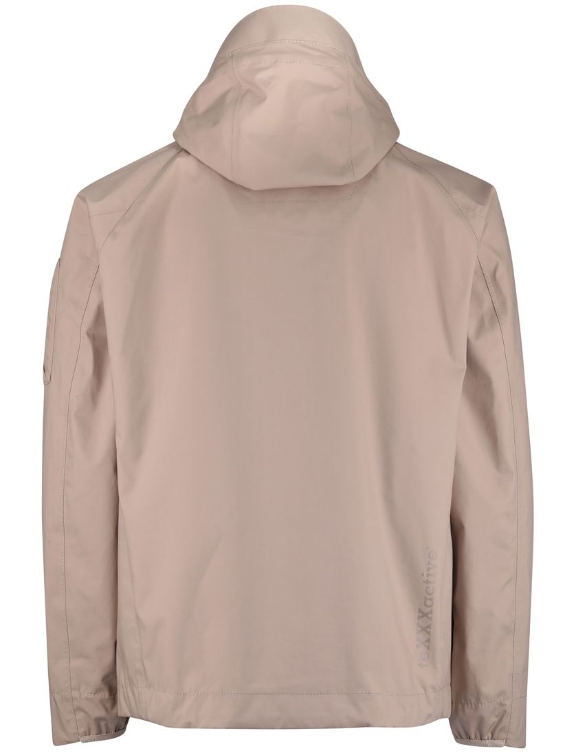 Camel active beige effen tussenjas normale fit katoen