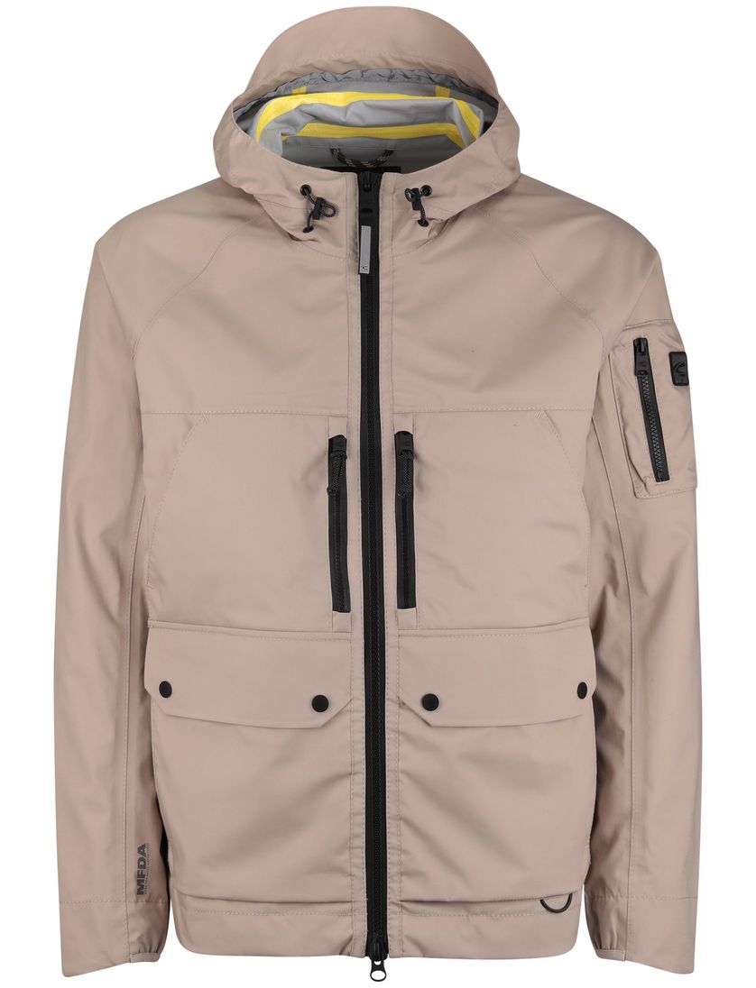 Tussenjas Camel Active Beige winddicht waterstotend katoen