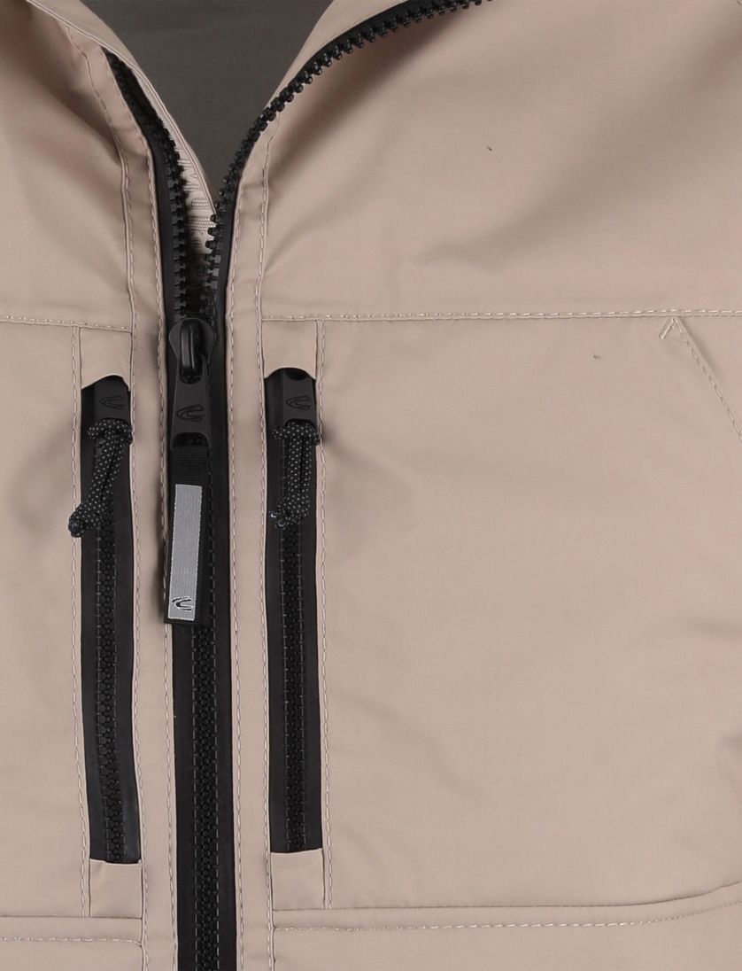 Tussenjas Camel Active Beige winddicht waterstotend katoen