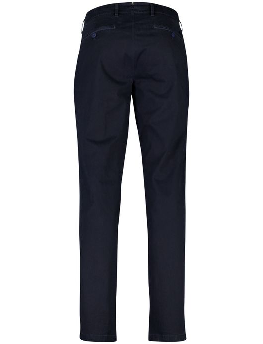 Eurex pantalon donkerblauw normale fit effen katoen
