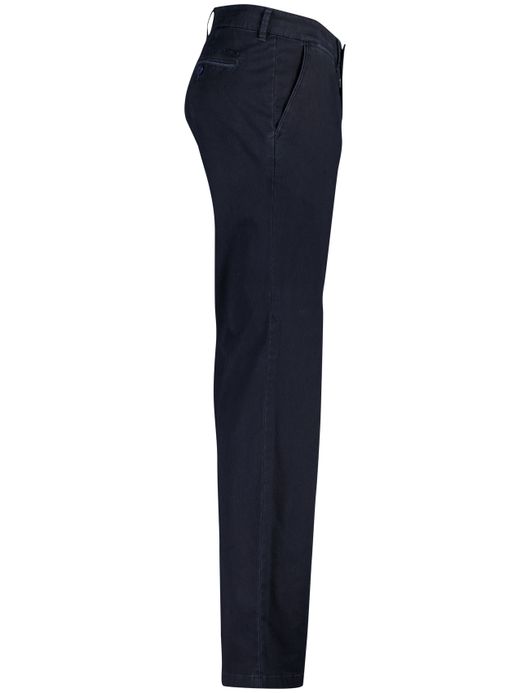 Eurex pantalon donkerblauw normale fit effen katoen