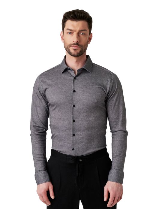 Desoto Casual Kent overhemd grijs gemêleerd