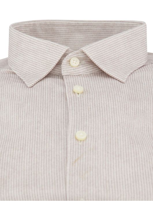 Desoto Jersey overhemd beige corduroy katoen