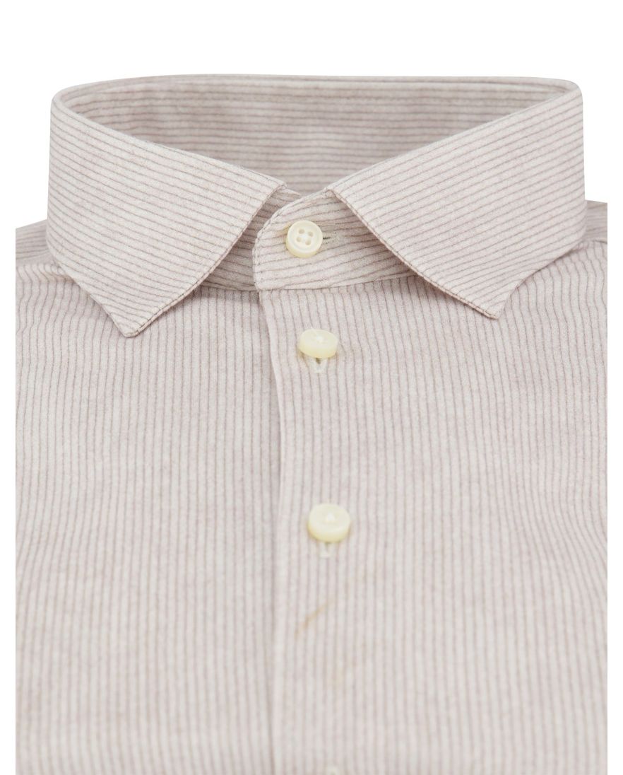 Overhemd Desoto Jersey beige katoen