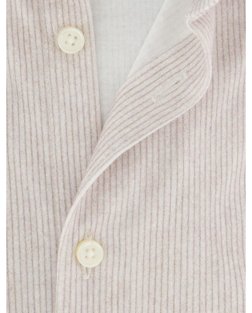 Overhemd Desoto Jersey beige katoen