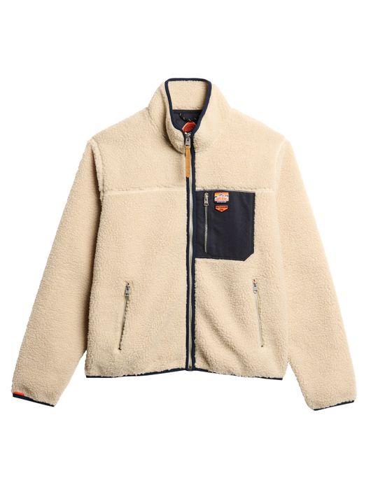 Superdry vest fleece beige