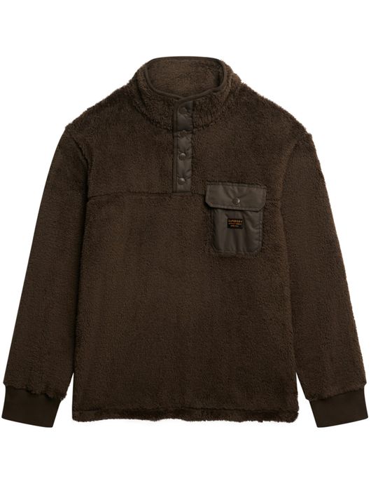 Superdry sweater fleece bruin