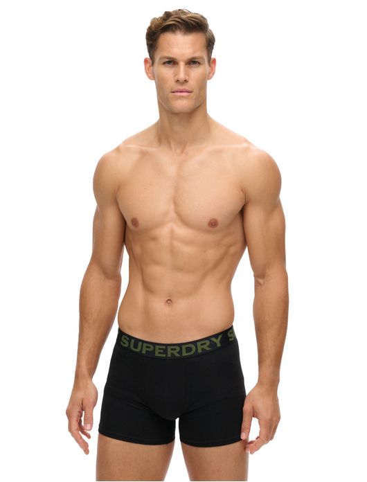 Superdry boxershorts 3-pack zwart grijs groen