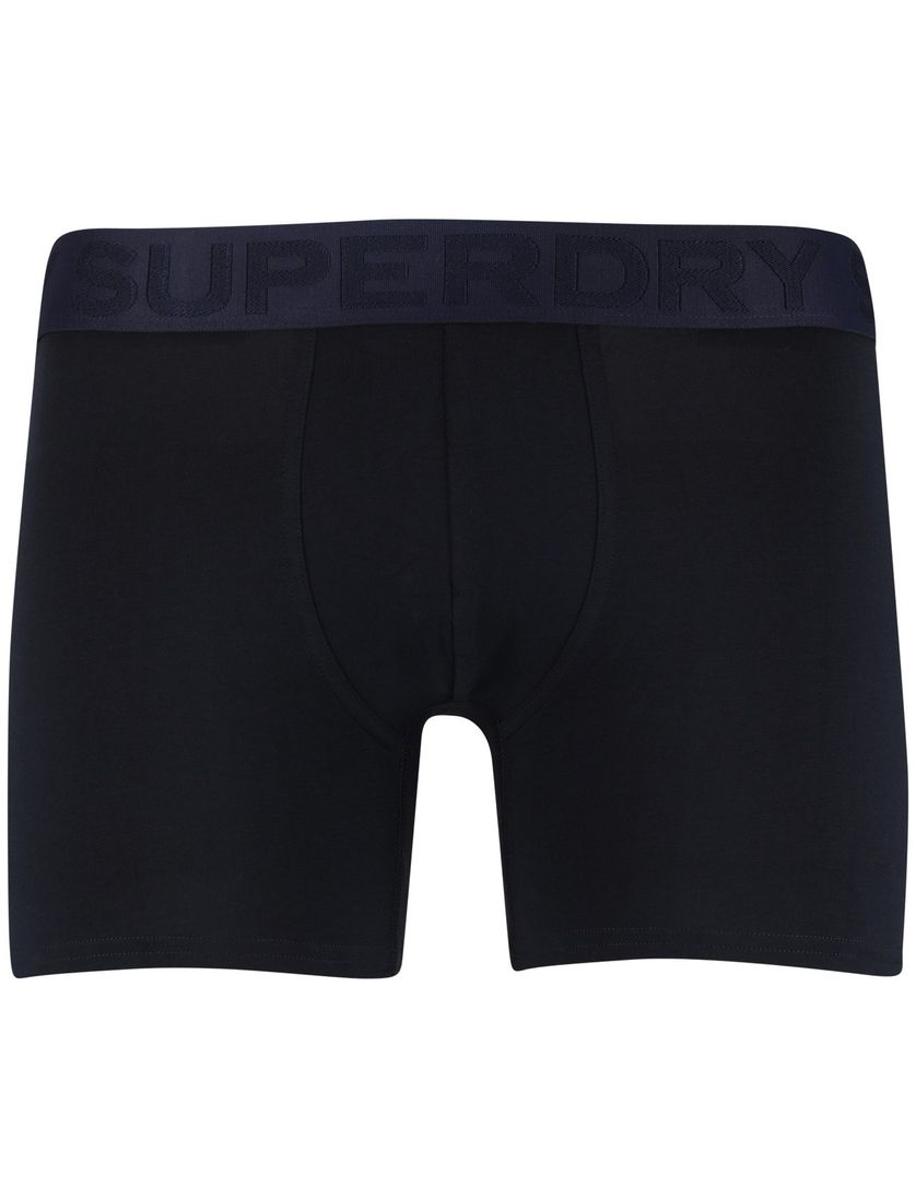 Superdry boxershorts donkerblauw 3-pack effen