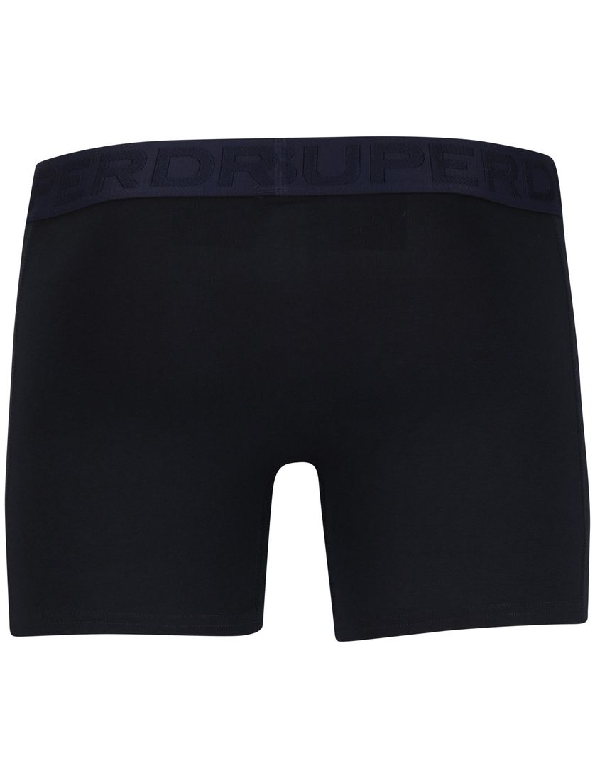 Superdry boxershorts donkerblauw 3-pack effen