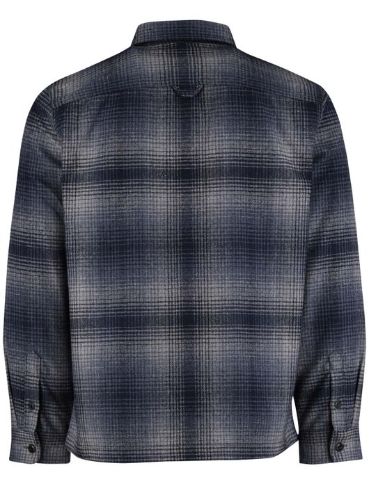 Superdry overshirt navy geprint wol