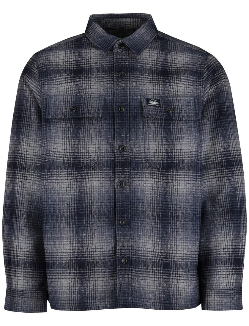 Superdry overshirt navy geprint polyester